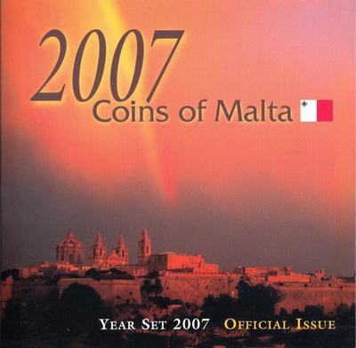 Набор из 8 монет 2007 Мальта. Буклет.