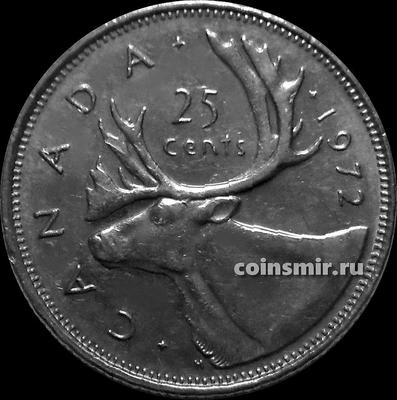 25 центов 1972 Канада. Северный олень.