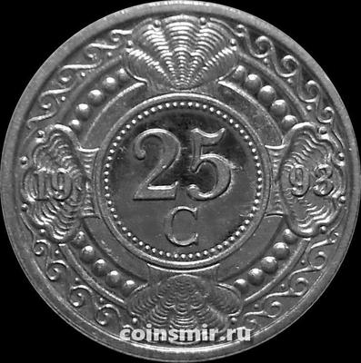 25 центов 1993 Нидерландские Антильские острова.