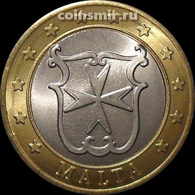 1 евро 2006 Мальта. Мальтийский крест. Европроба. Specimen.