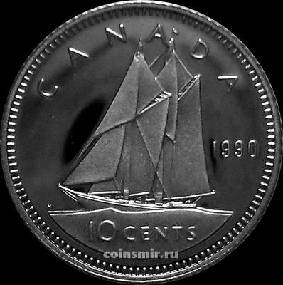 10 центов 1990 Канада. Пруф.