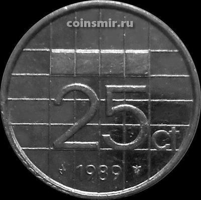 25 центов 1989 Нидерланды.