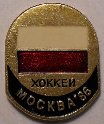 Значок Хоккей. Москва-86. Польша.