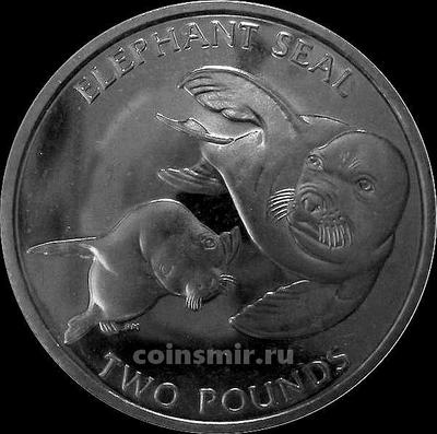 2 фунта 2006 Южная Георгия и Южные Сандвичевы острова. Морской слон.