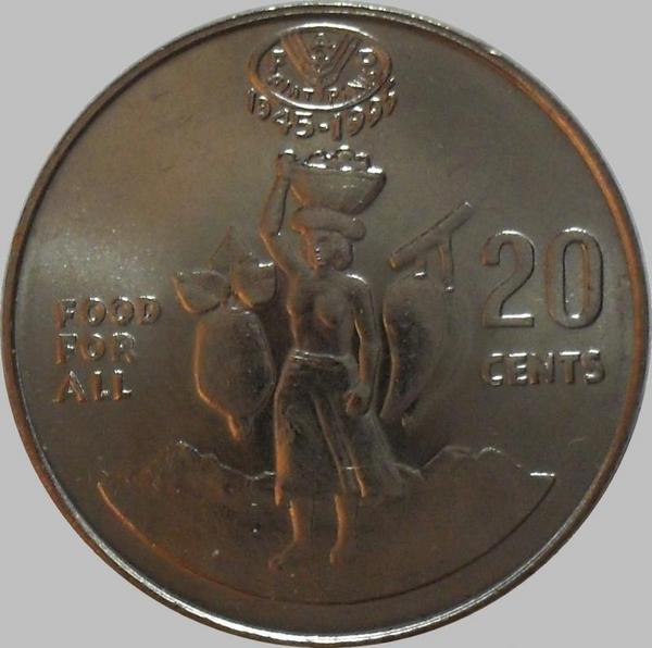 20 центов 1995 Соломоновы острова. ФАО