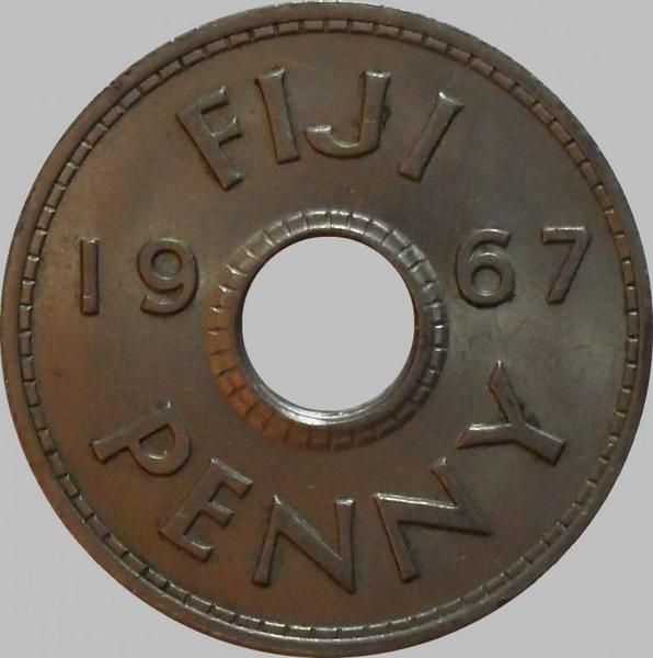 1 пенни 1967 Фиджи.