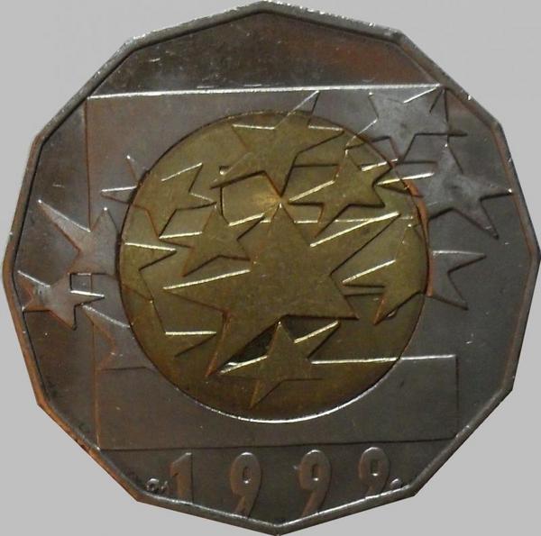 25 кун 1999 Хорватия. Европейская валюта - ЕВРО.