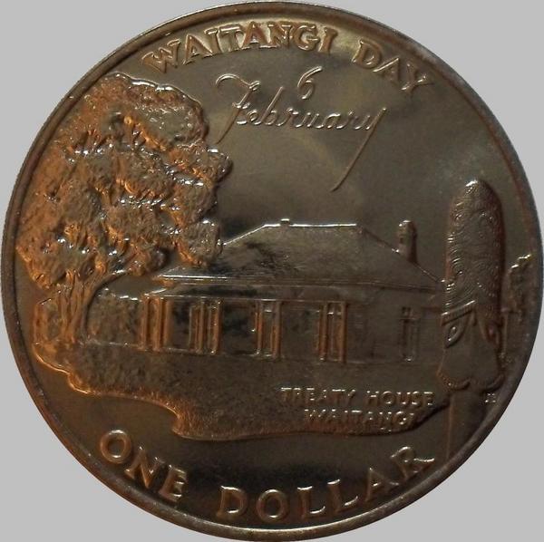 1 доллар 1977 Новая Зеландия. 25 лет правления Елизаветы II.