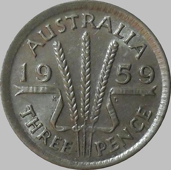 3 пенса 1959 Австралия.