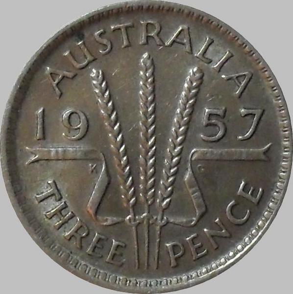 3 пенса 1957 Австралия.