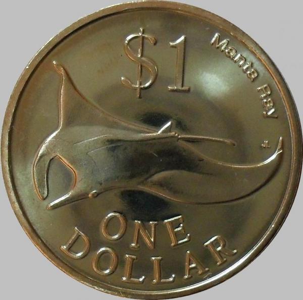1 доллар 2012 Микронезия. Манта.