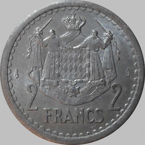 2 франка 1943 Монако.