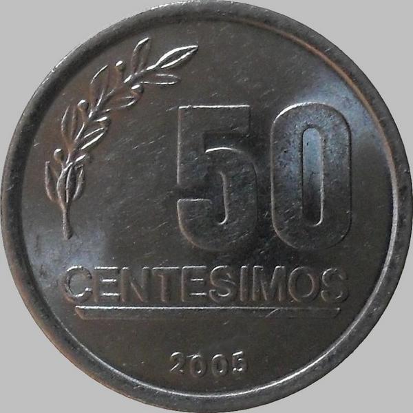 50 сентесимо 1998 Уругвай. (в наличии 1994)