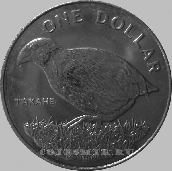 1 доллар 1982 Новая Зеландия. Птица такахе (бескрылая султанка).