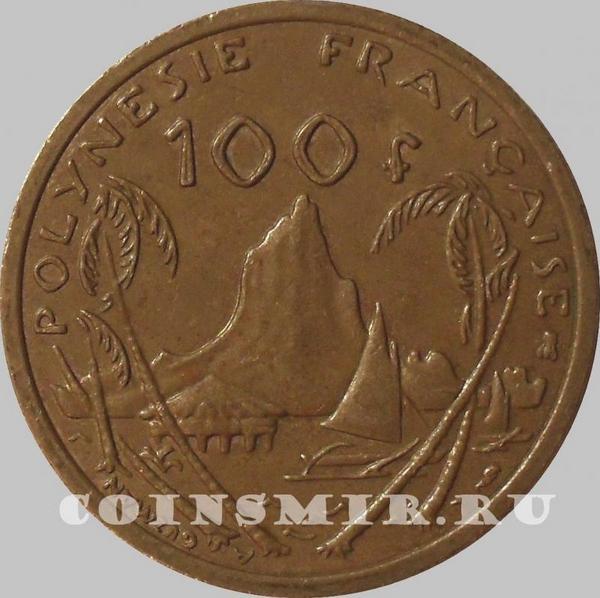 100 франков 2000 Французская Полинезия. 