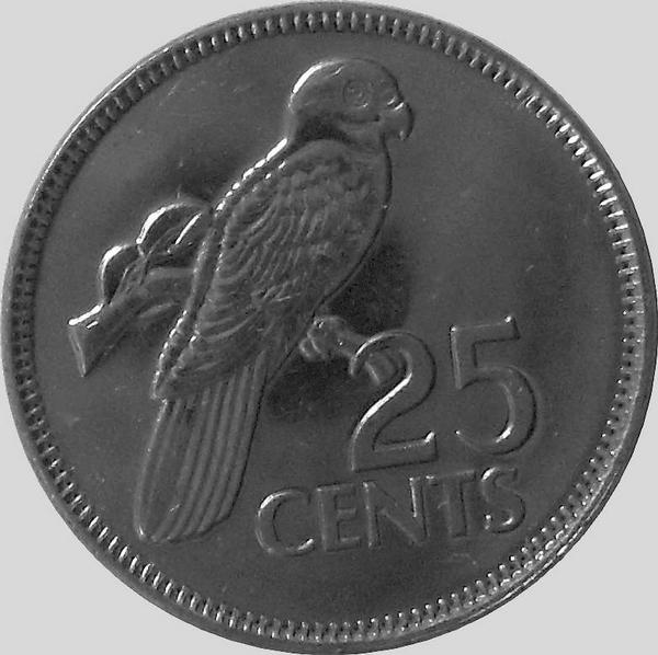 25 центов 2012 Сейшельские острова. (в наличии 2007 год)