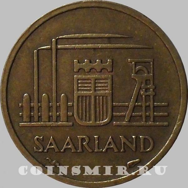 10 франков 1954 Саарленд.