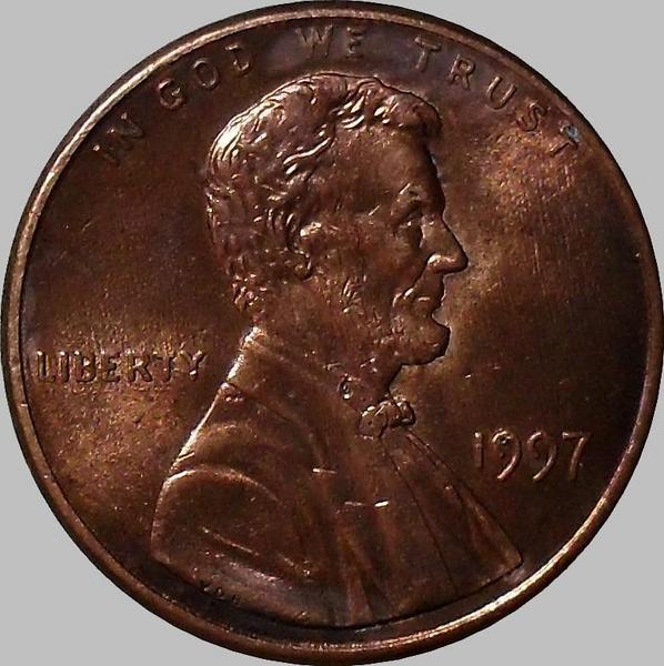 1 цент 1997 США.