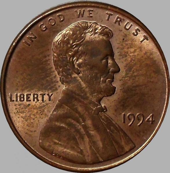 1 цент 1994 США. Линкольн.