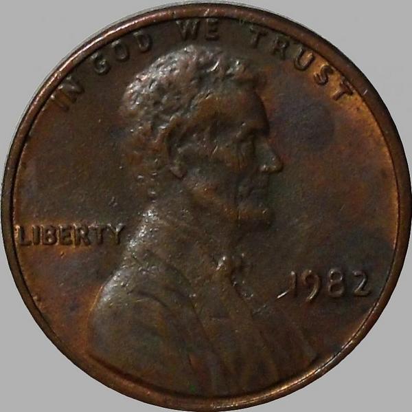 1 цент 1982 США.