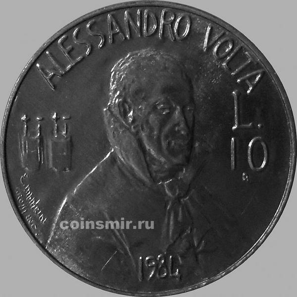 10 лир 1984 Сан-Марино. Алессандро Вольта.