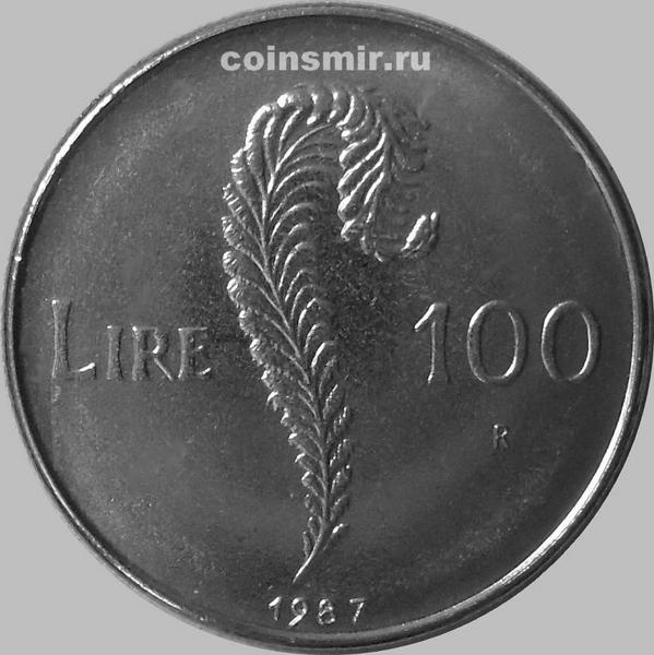 100 лир 1987 Сан-Марино. 15 лет возобновлению чеканки монет.