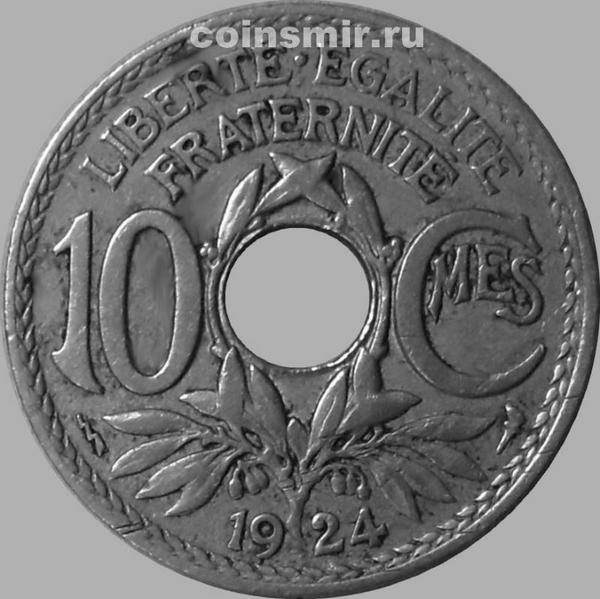 10 сантимов 1924 Франция.