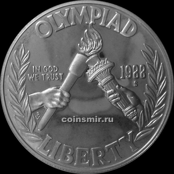 1 доллар 1988 S США. Олимпиада в Сеуле.