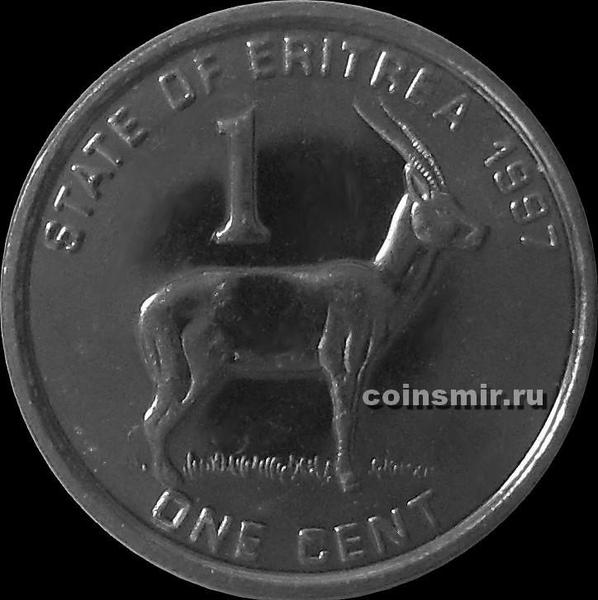 1 цент 1997 Эритрея. Газель.