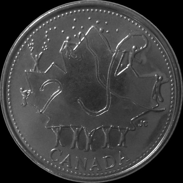 25 центов 2002 Канада. Юбилей правления.