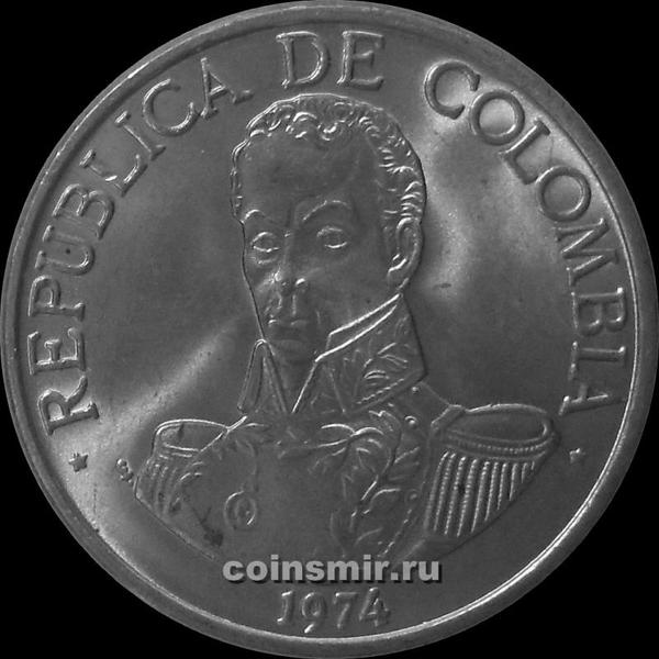 1 песо 1974 Колумбия. VF.