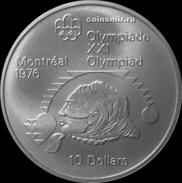 10 долларов 1975 Канада. Толкание ядра. Олимпиада в Монреале 1976.