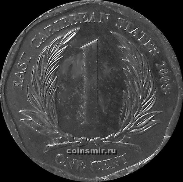 1 цент 2008 Восточные Карибы.