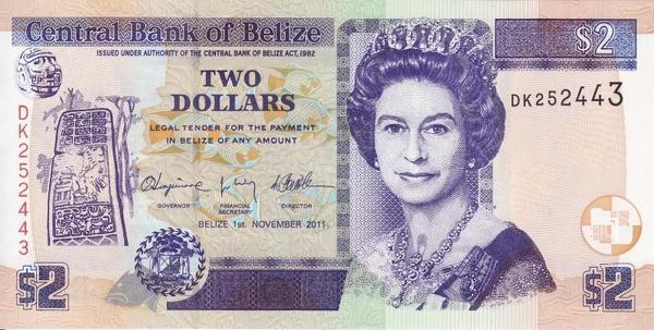 2 доллара 2011 Белиз. 