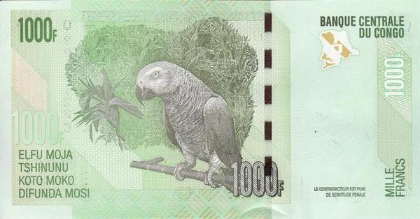 1000 франков 2013 Конго. 