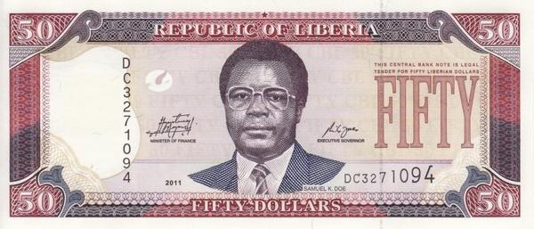 50 долларов 2011 Либерия.