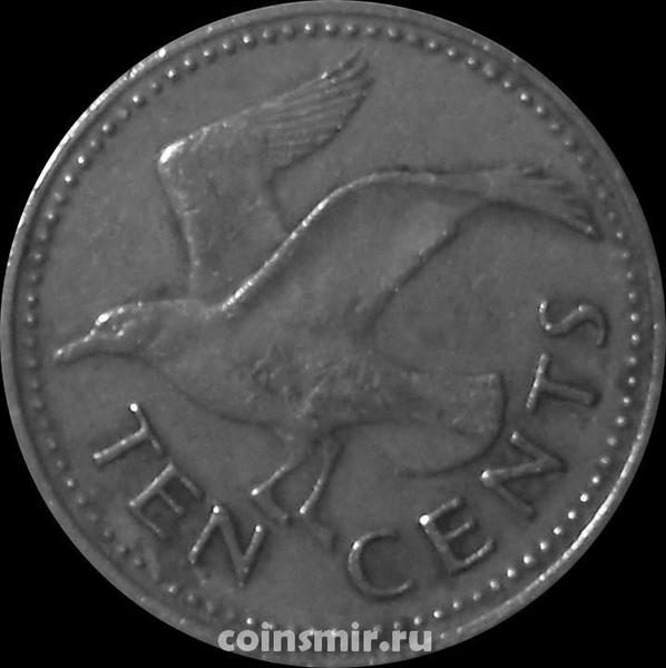 10 центов 1973 Барбадос. Чайка.