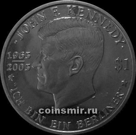 1 доллар 2003 Британские Виргинские острова. Кеннеди. Я берлинец.
