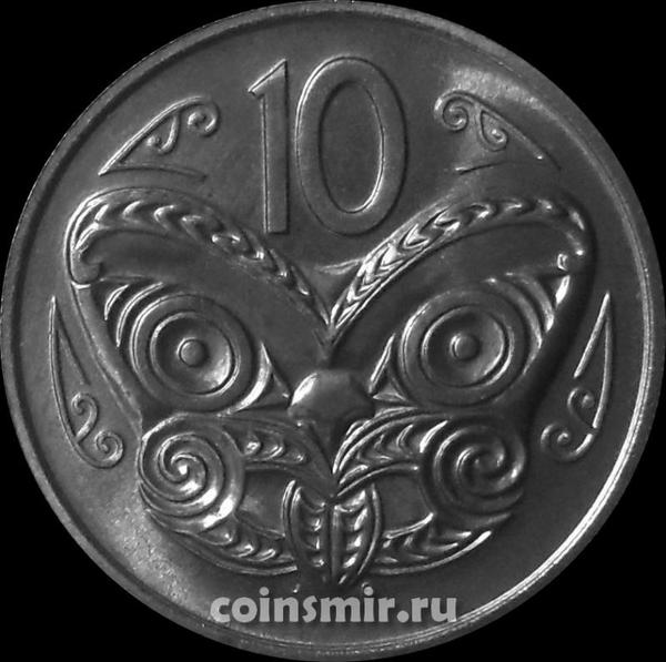 10 центов 1976 Новая Зеландия. Маска Маори.