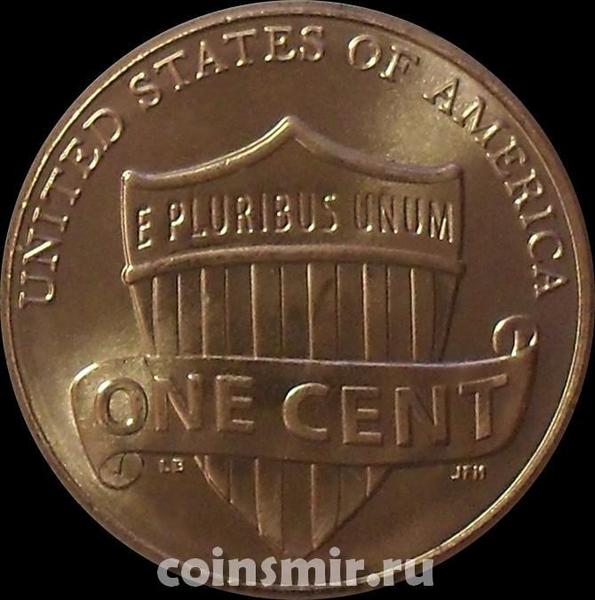 1 цент 2012 D США. Щит.
