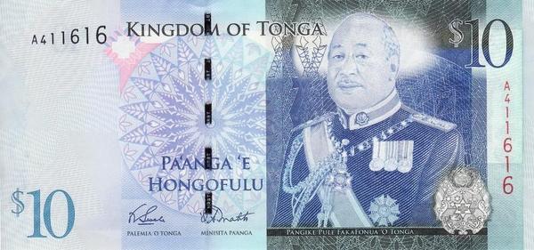 10 паанга 2008 Тонга. 