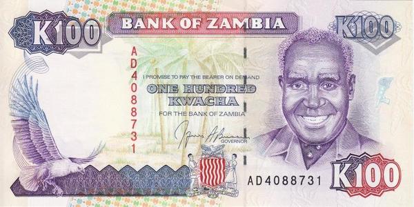 100 квач 1991 Замбия. 