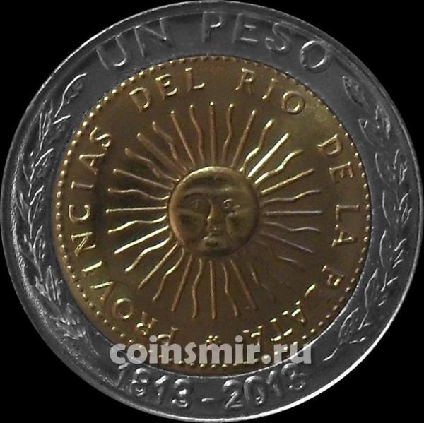1 песо 2013 Аргентина. 200 лет первой национальной монете.