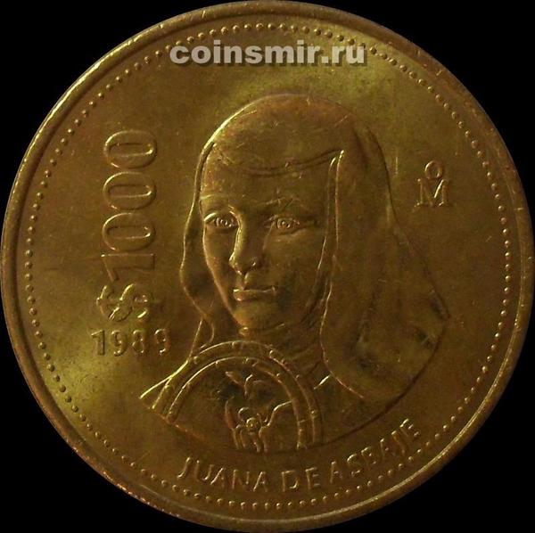 1000 песо 1989 Мексика.