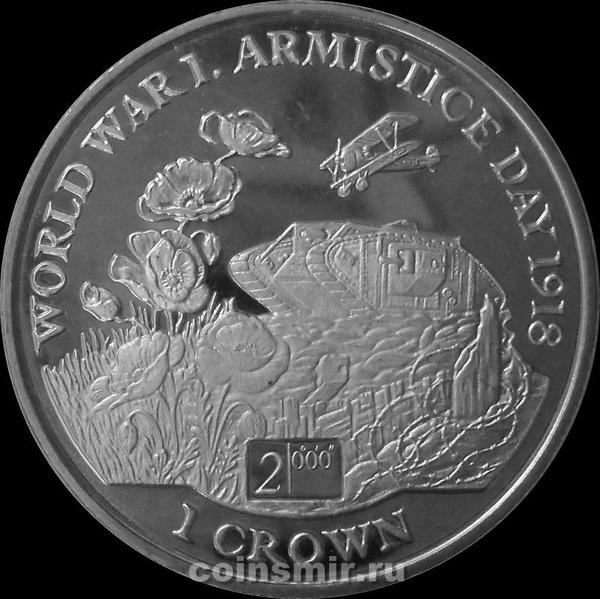 1 крона 1999 остров Мэн. Первая Мировая война.