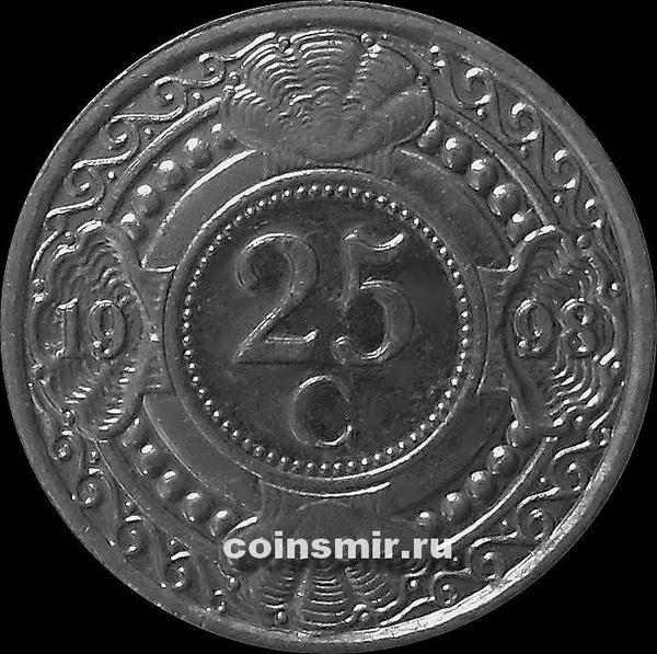 25 центов 1998 Нидерландские Антильские острова.