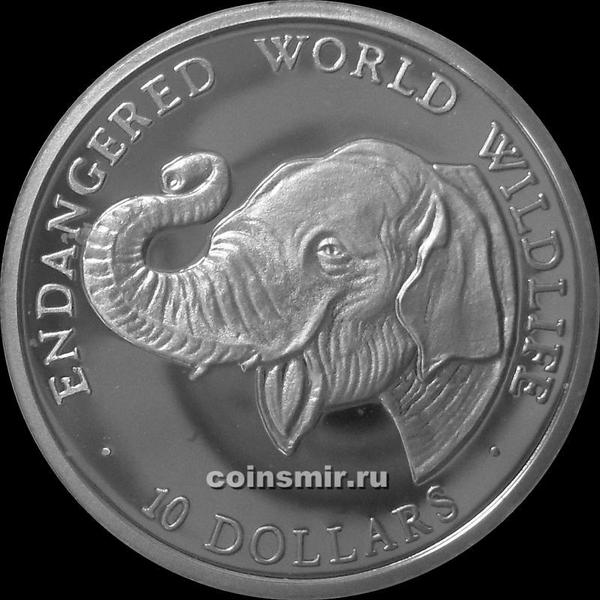 10 долларов 1990 острова Кука. Слон.