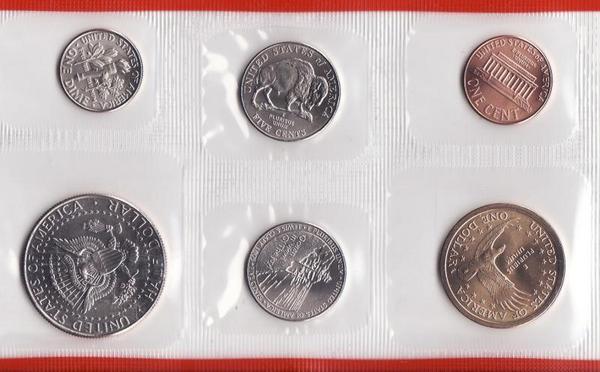 Набор из 6 монет 2005 D США. 