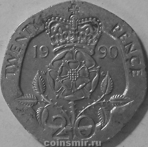 20 пенсов 1990 Великобритания.