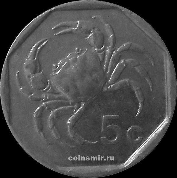 5 центов 1998 Мальта.